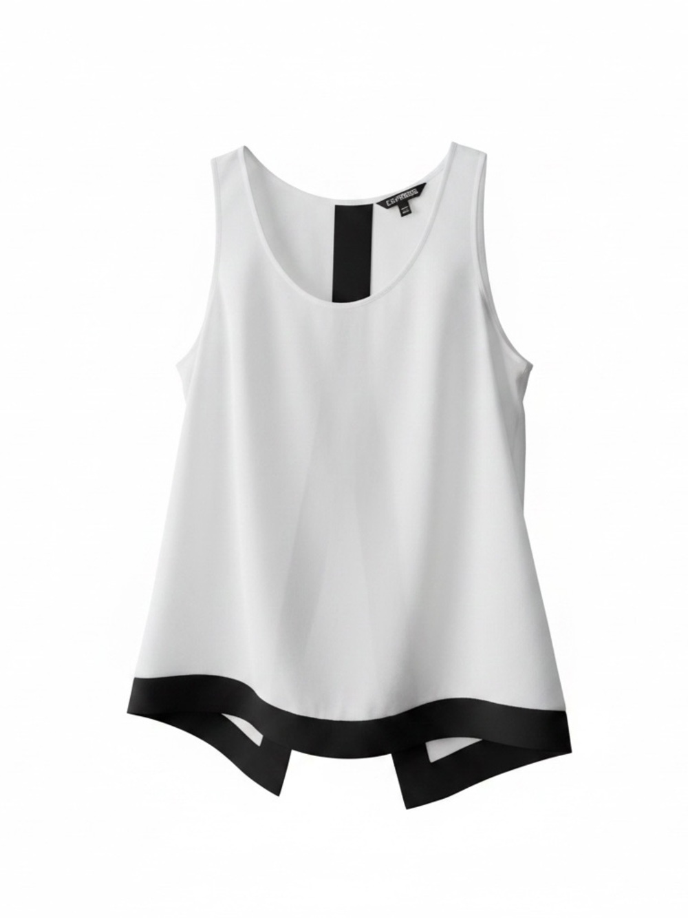 Express Black and White Sleeveless Blouse